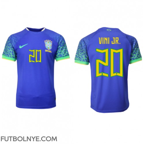 Camiseta Brasil Vinicius Junior #20 Visitante Equipación Mundial 2022 manga corta